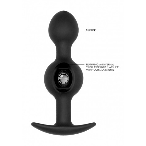 Черная анальная пробка N 90 Self Penetrating Butt Plug - 10,4 см.